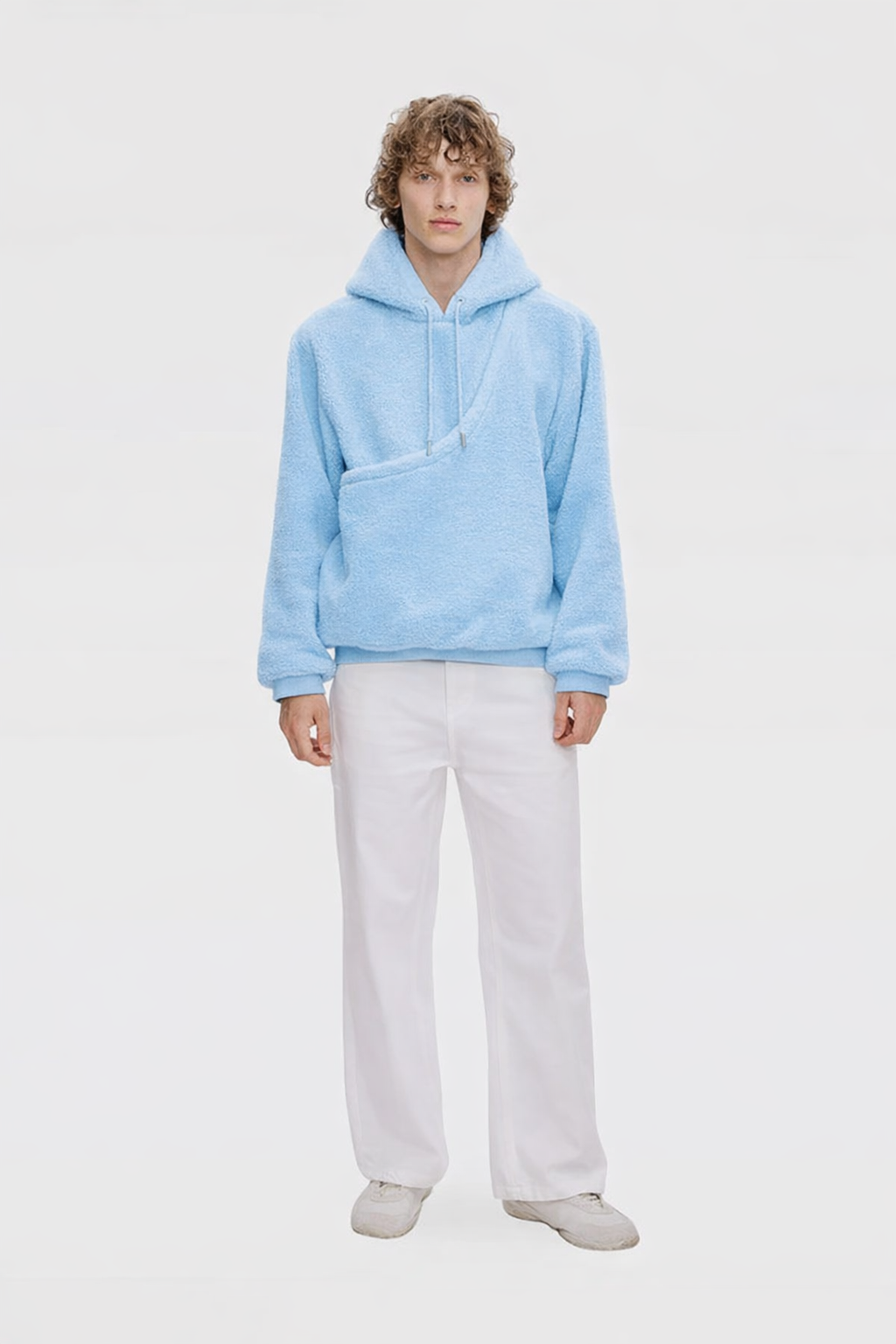 Hoodie för män med integrerad djurficka