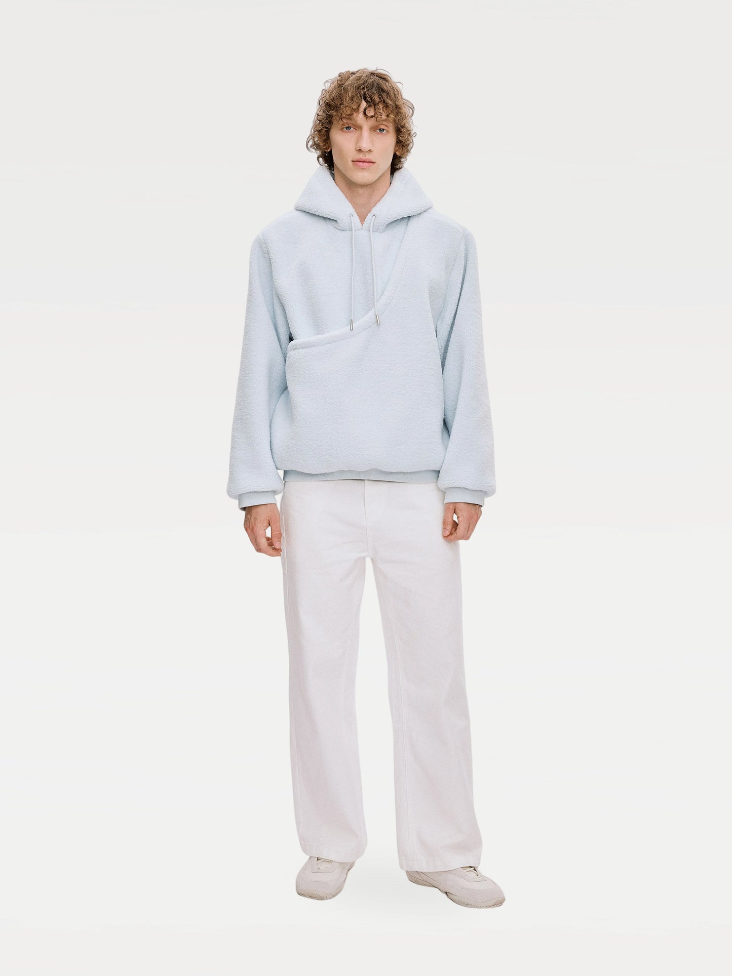 Hoodie för män med integrerad djurficka