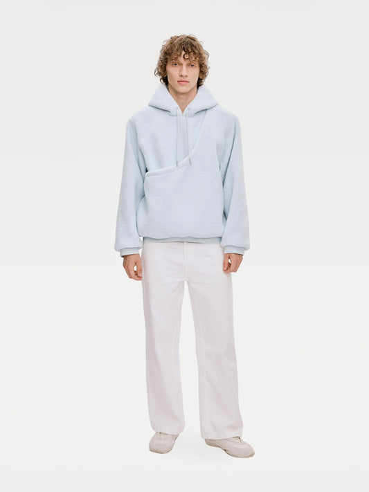 Hoodie för män med integrerad djurficka