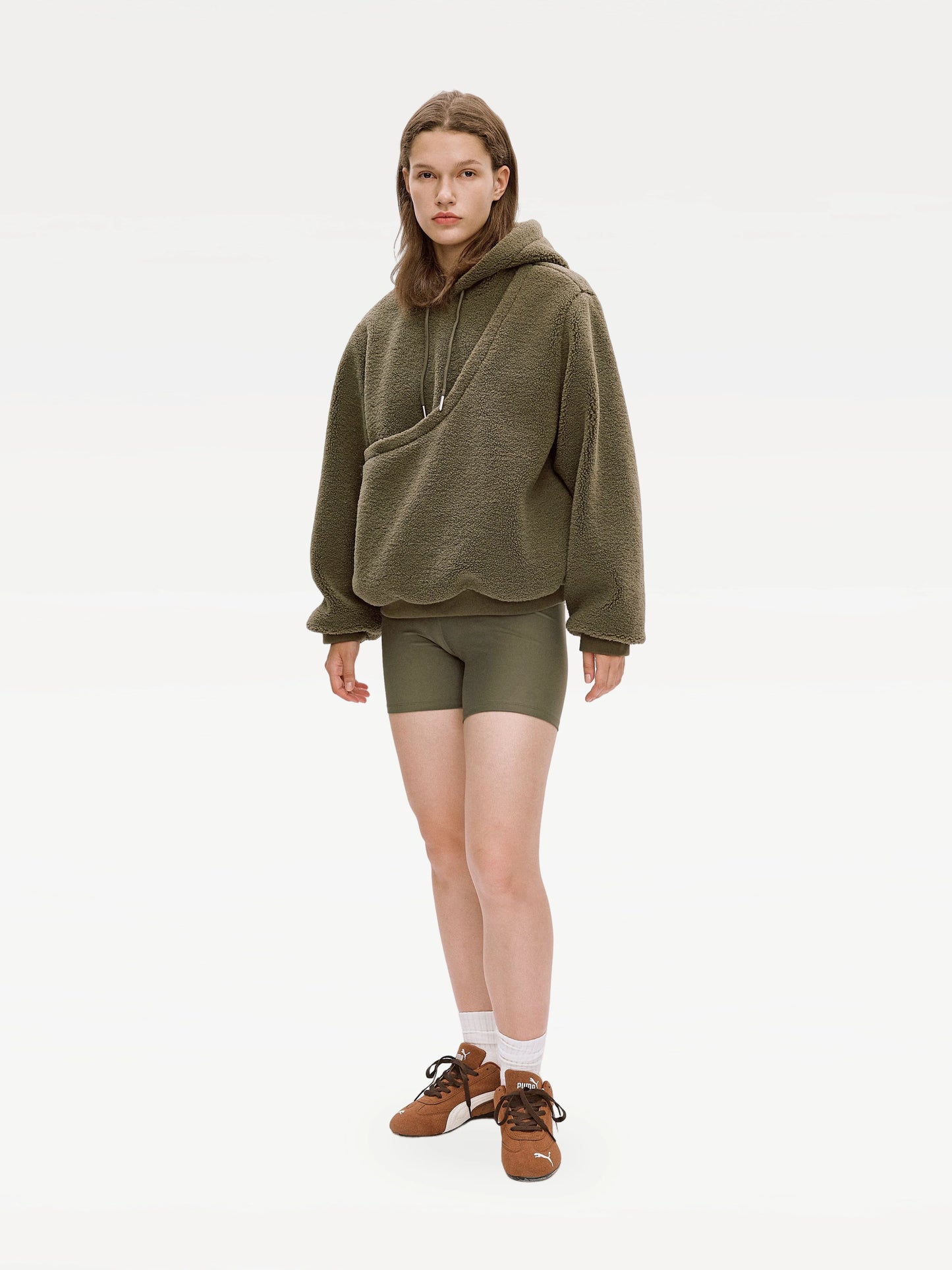 Hoodie för dam med integrerad djurficka